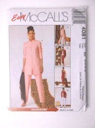 4081 MCCALLS SHIRT JACKET LENGTHS, TOP, TANK, SKIRT, PANTS PATTERN 12-18 or 16-22 choice 
